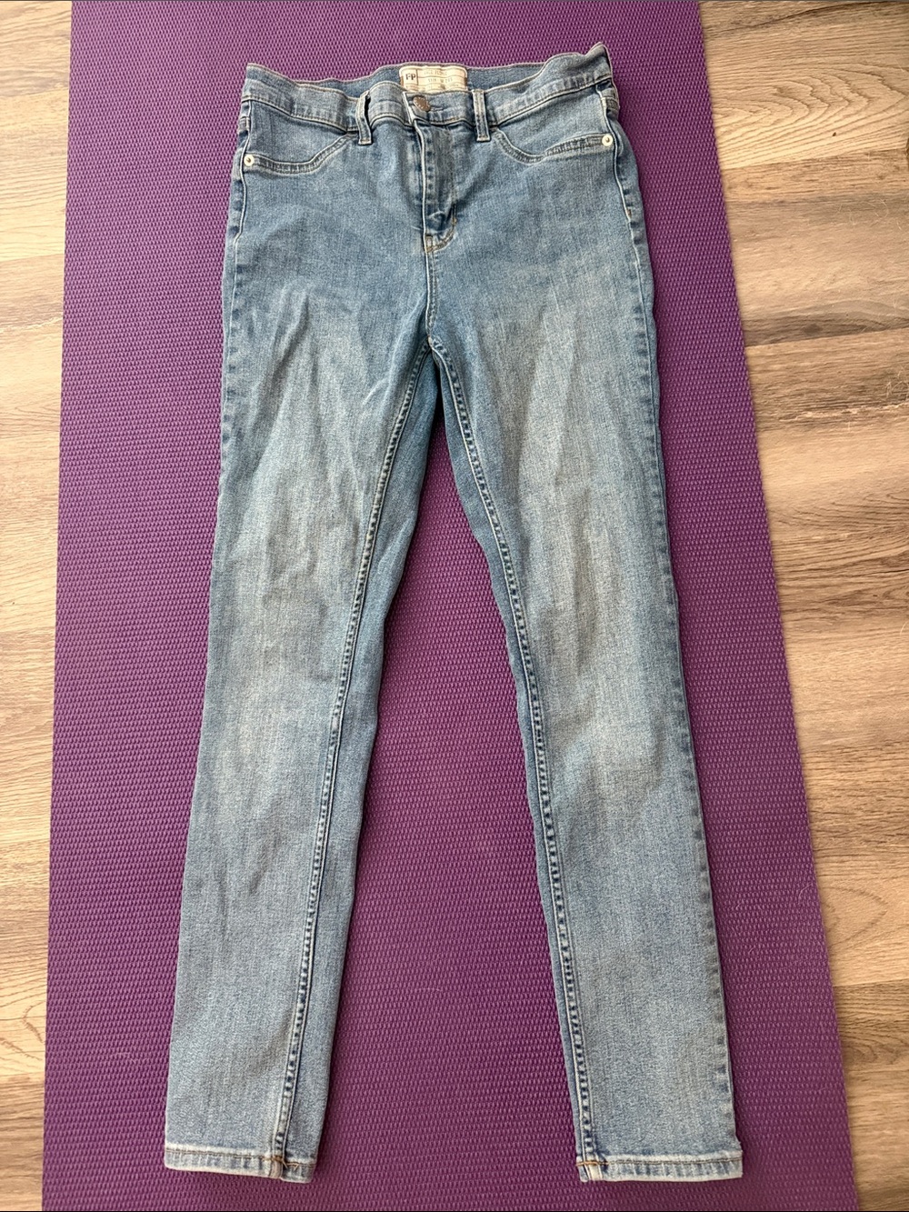Free People Women's Light Blue Skinny Jeans